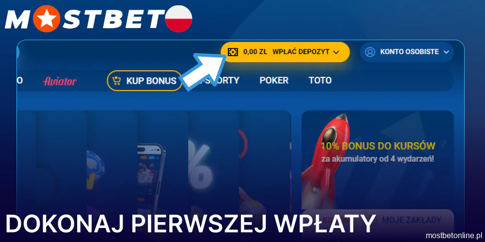 Zrealizuj pierwszą wpłatę