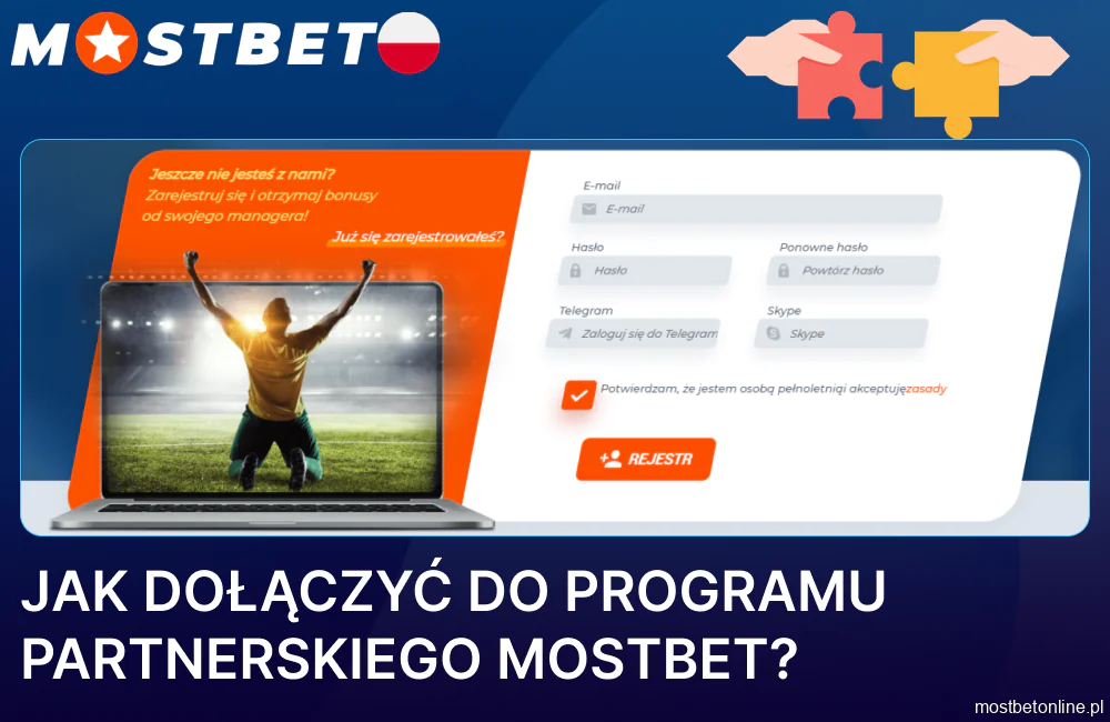 Zapisz się do programu partnerskiego Mostbet