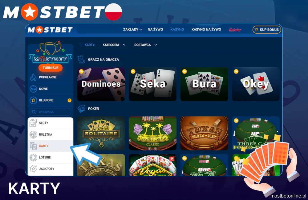 Wpisz gry karciane online Mostbet