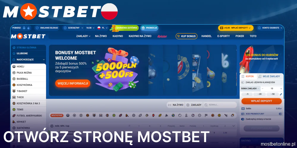 Zarejestruj się lub zaloguj do swojego profilu Mostbet