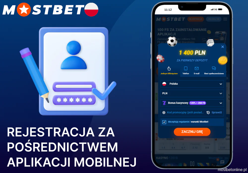 Rejestracja w aplikacji Mostbet