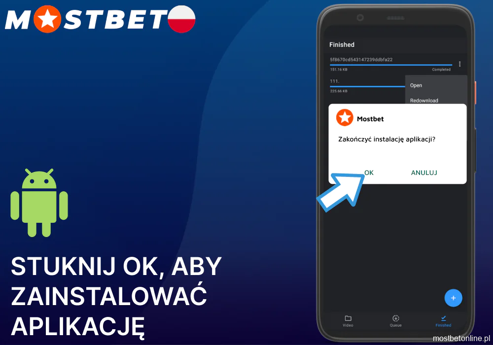 Instalacja aplikacji Mostbet