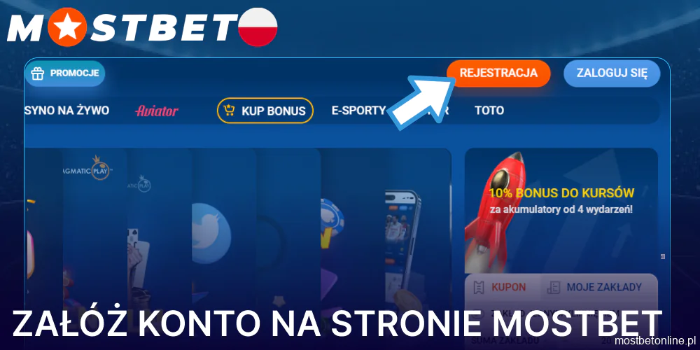 Rejestruj się na polskiej stronie Mostbet