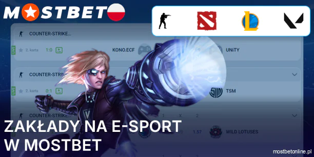 Zakłady na e-sport w Mostbet