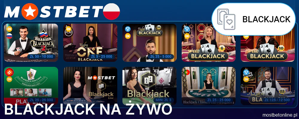 Live blackjack w Mostbet