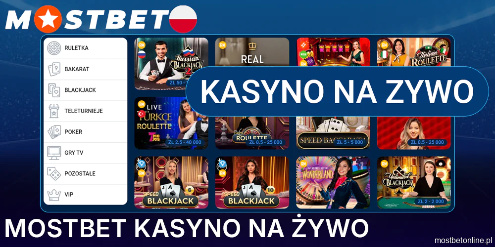 Kasyno na żywo w Mostbet