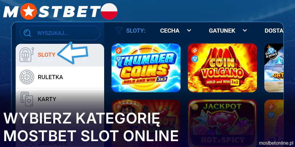 Wybierz sloty online w Mostbet