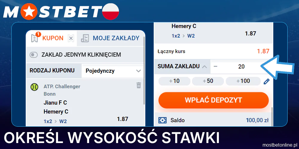 Określ wysokość stawki