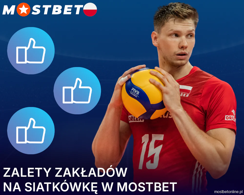 Plusy zakładów na siatkówkę w Mostbet