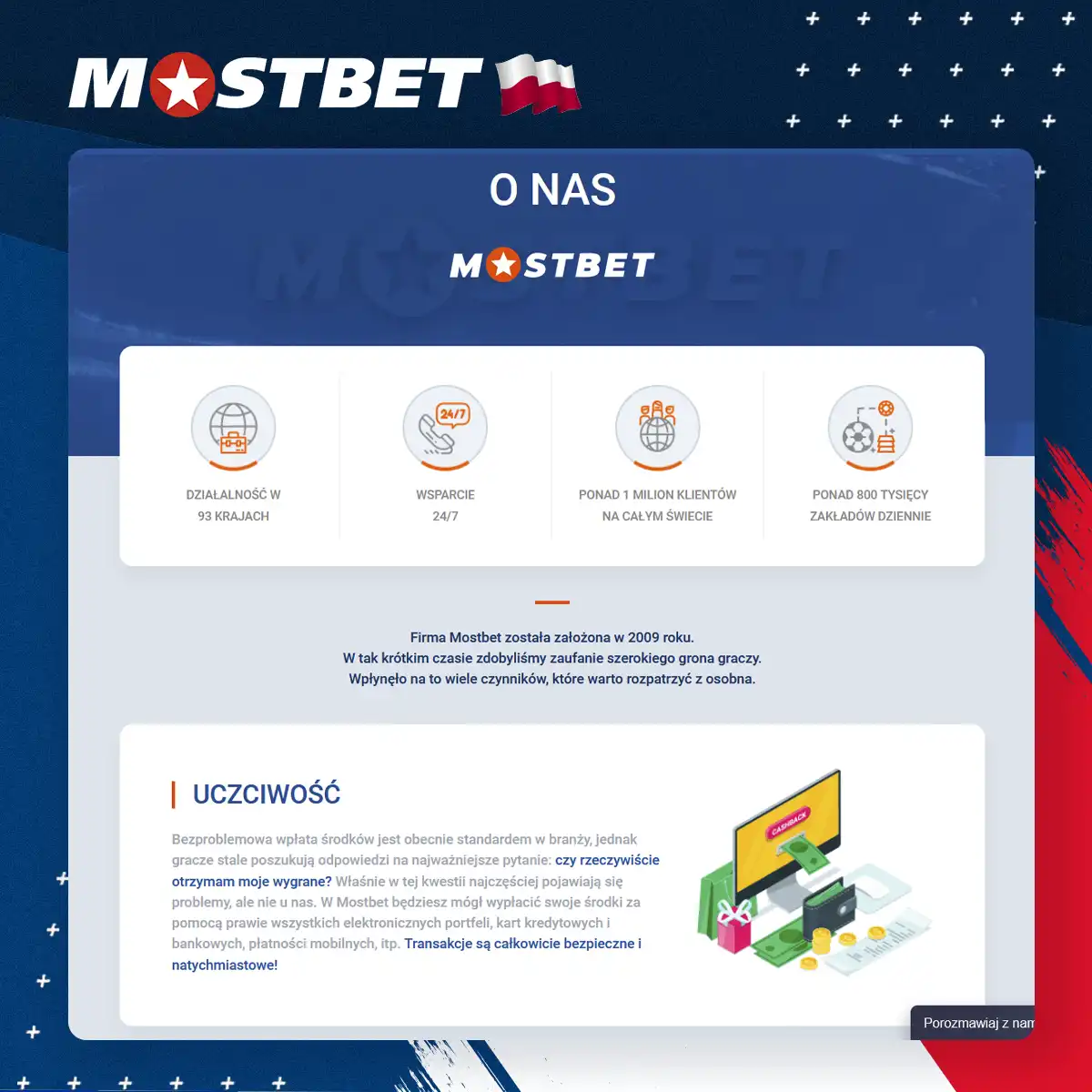 Wszystko o naszej firmie Mostbet