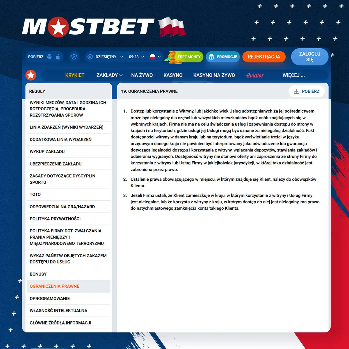 Mostbet jest legalnym bukmacherem z licencją Curacao