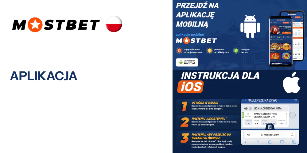 Mostbet pobierz darmową aplikację na urządzenia z systemem Android lub iOS