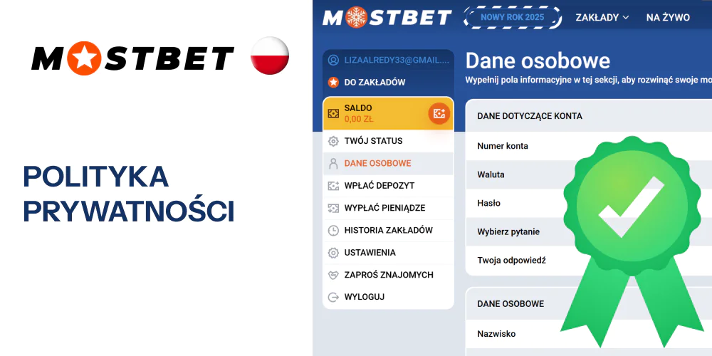 Polityka prywatności Mostbet ma na celu ochronę danych użytkowników strony internetowej
